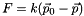 \[F = k(\vec{p}_0 - \vec{p})\]